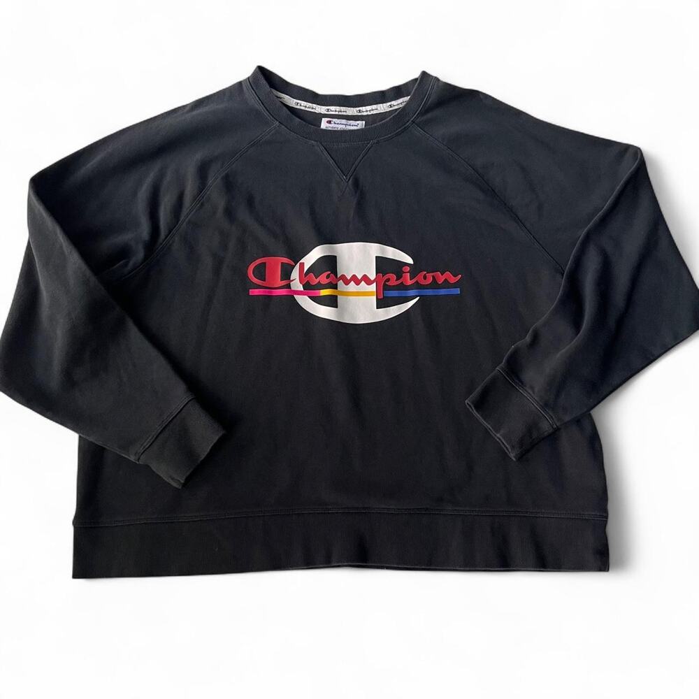 Champion Boxy Cropped Logo Crewneck.